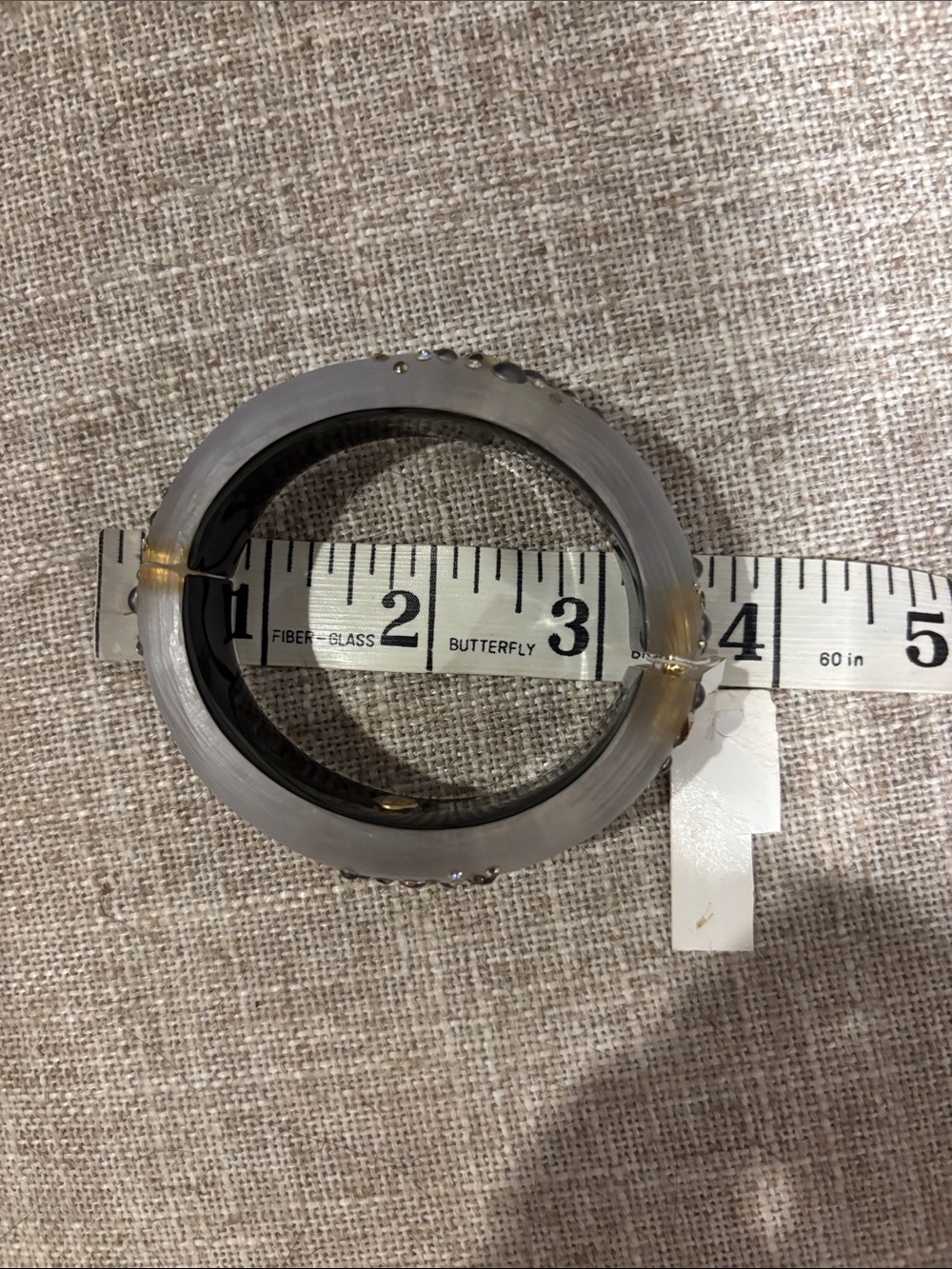 NEW with Tags Alexis Bittar Grey Lucite and Crystal Hinged Bangle. - Picture 16 of 16